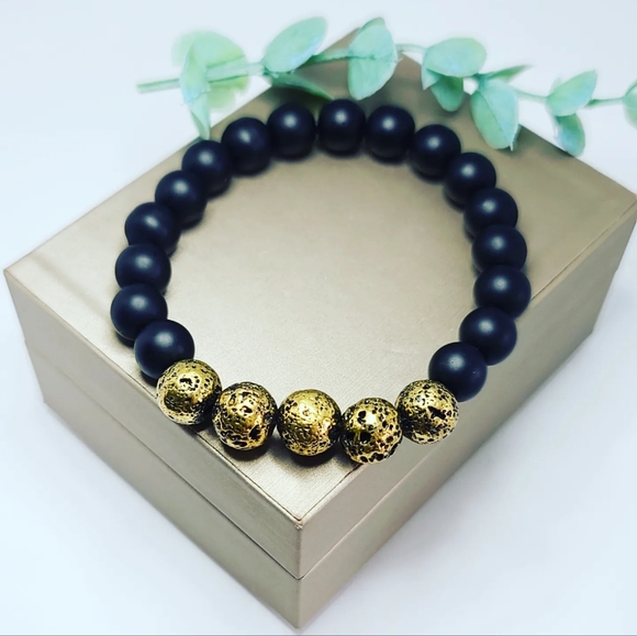 Agate , Lava Stone bracelets - Picture 2 of 4